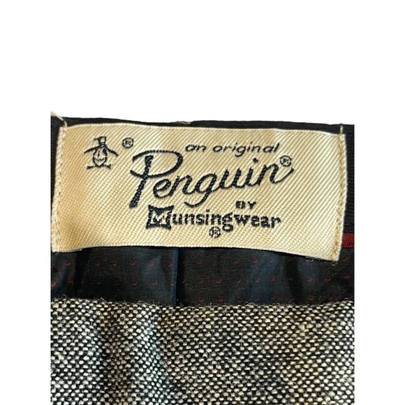 Penguin by Munsingwear Polyester Wool Chino Pants Black White Blend Size 32 x32 - Picture 3 of 7
